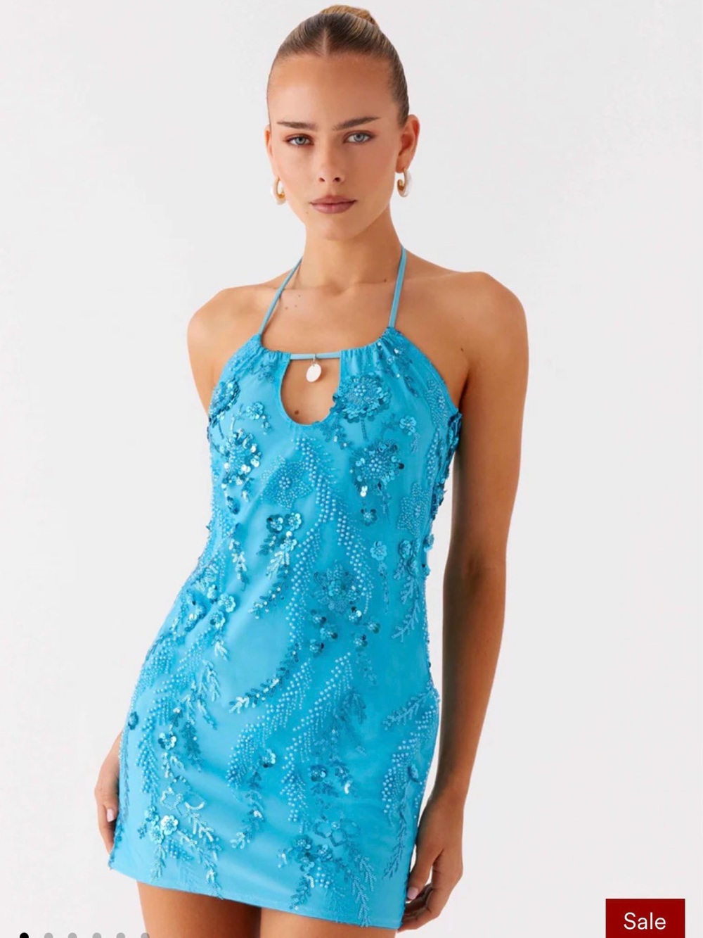 Peppermayo Bebe Beaded Mini Dress – Royal Blue – Size 4 - Picture 1 of 6